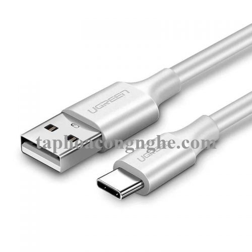 Ugreen 60120 0.5M màu trắng Cáp USB-A sang Type C cao cấp US287 30060120